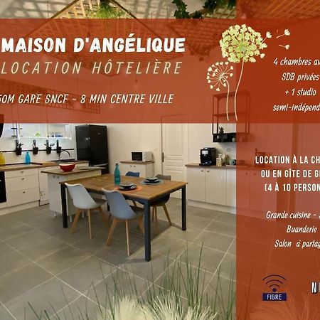 La Maison D'Angelique - Colocation Hoteliere A 150M Gare Tgv- Grande Cuisine Equipee & Salon - Fibre - Netflix Niort Buitenkant foto