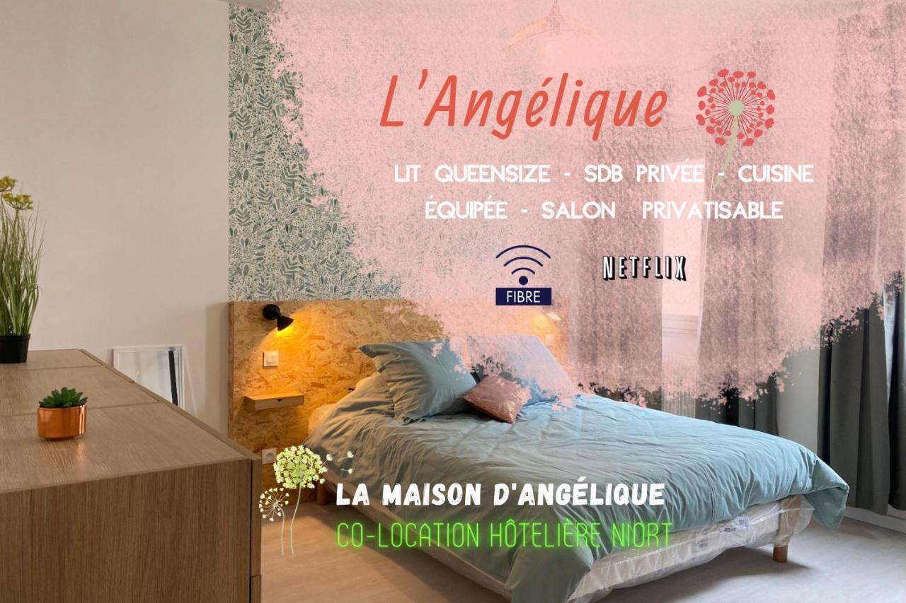 La Maison D'Angelique - Colocation Hoteliere A 150M Gare Tgv- Grande Cuisine Equipee & Salon - Fibre - Netflix Niort Buitenkant foto