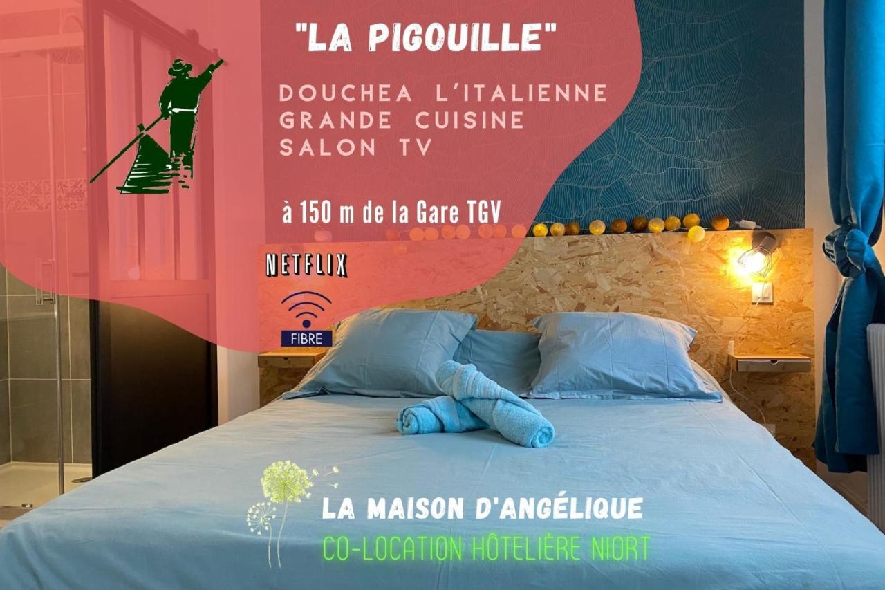 La Maison D'Angelique - Colocation Hoteliere A 150M Gare Tgv- Grande Cuisine Equipee & Salon - Fibre - Netflix Niort Buitenkant foto