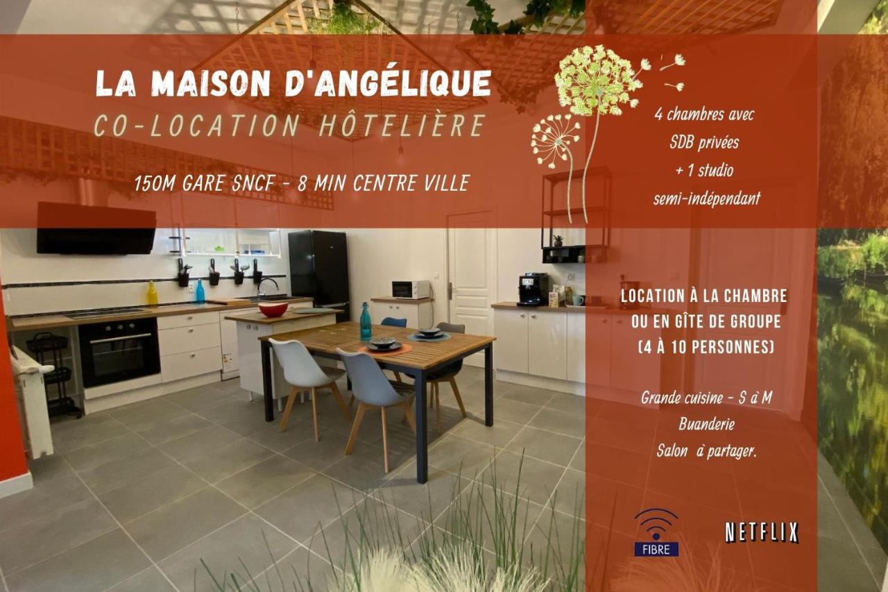 La Maison D'Angelique - Colocation Hoteliere A 150M Gare Tgv- Grande Cuisine Equipee & Salon - Fibre - Netflix Niort Buitenkant foto